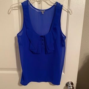 Shear blue tank top